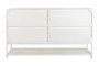 DKD Home Decor Buffet de Mango y Metal Blanco Decapé