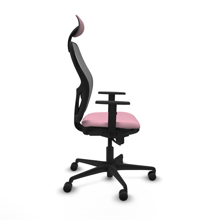 PIQUERAS Y CRESPO Silla de oficina Jorquera Rosa y Gris con Mecanismo Sincro PIQUERAS Y CRESPO Silla de oficina Jorquera Rosa y Gris con Mecanismo Sincro