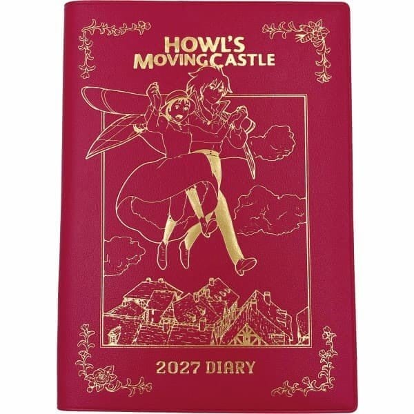 Ensky Agenda El castillo ambulante Hauru & Sophie red gold foil 2027 Ensky Agenda El castillo ambulante Hauru & Sophie red gold foil 2027