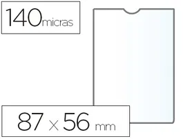 Esselte Funda Portadocumentos Plástico Transparente PVC Cristal 140 Micras Tamaño 87 x 56 mm