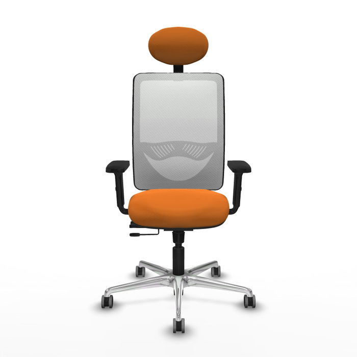 PIQUERAS Y CRESPO Silla de oficina Zulema Naranja y Blanco