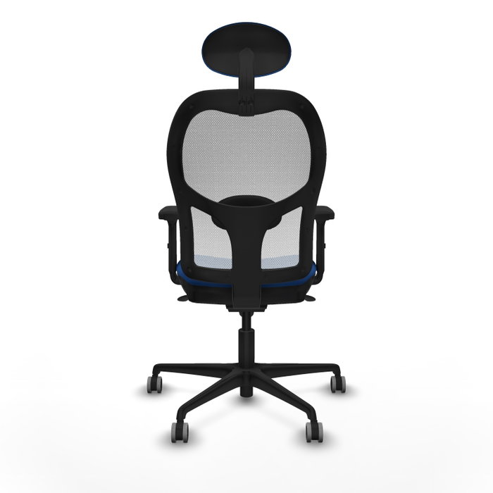 PIQUERAS Y CRESPO Silla de oficina Jorquera con mecanismo Sincro, Azul y Blanco