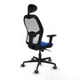 PIQUERAS Y CRESPO Silla de oficina Jorquera con mecanismo Sincro, Azul y Blanco