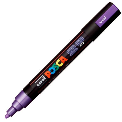 POSCA Marcador PC-5M Punta Bala 1.8-2.5 mm Violeta Metálico No Permanente