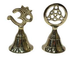 DKD Home Decor Campana de Latón Triqueta Om Dorado Surtido de 2