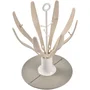 Beaba BEA3384349117535 Escurridor de botellas plegable con forma de flor, capacidad para hasta 8 botellas, Arcilla