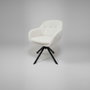 BORDECOR Silla Ain Blanco con Base Metálica Negra