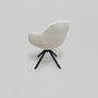 BORDECOR Silla Ain Blanco con Base Metálica Negra