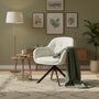 BORDECOR Silla Ain Blanco con Base Metálica Negra