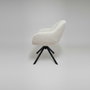 BORDECOR Silla Ain Blanco con Base Metálica Negra
