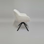 BORDECOR Silla Ain Blanco con Base Metálica Negra