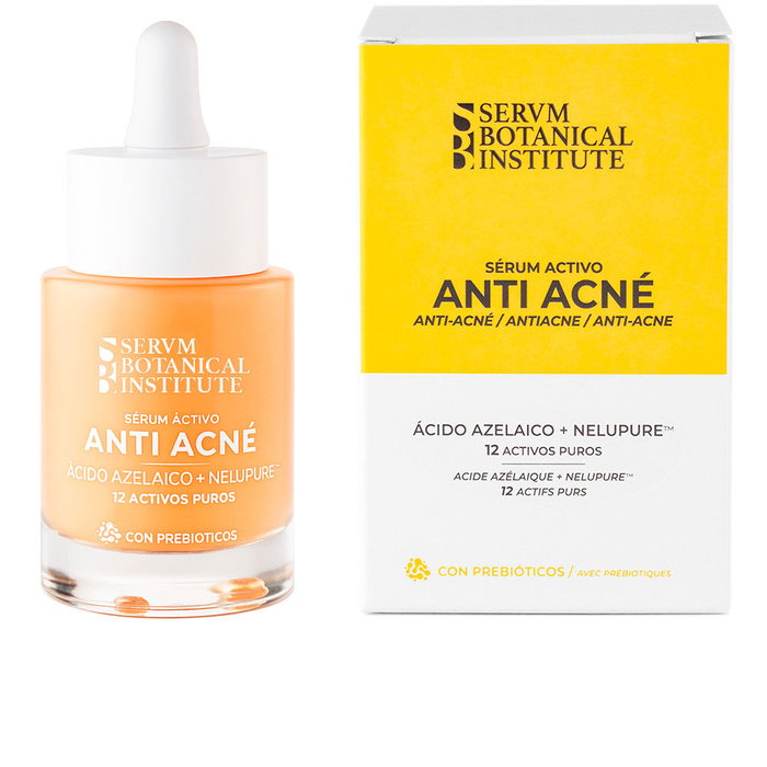Servm Botanical Institute Sérum Activo Antiacné 30 ml con Ácido Azelaico + Nelupure™ y 12 Ingredientes Puros