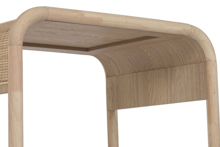 DKD Home Decor Set de 3 Mesitas Auxiliares Ceiba Tropical de Abeto y Ratán Natural DKD Home Decor Set de 3 Mesitas Auxiliares Ceiba Tropical de Abeto y Ratán Natural