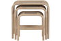 DKD Home Decor Set de 3 Mesitas Auxiliares Ceiba Tropical de Abeto y Ratán Natural