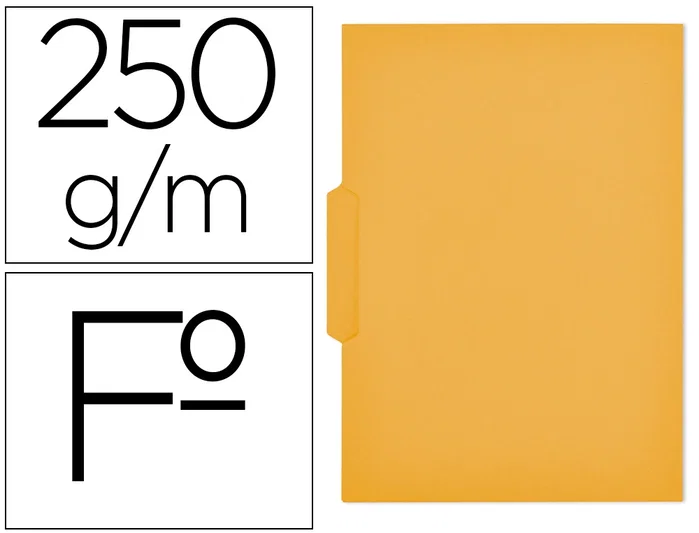 Gio Subcarpeta con Pestaña Central Folio Amarillo Intenso