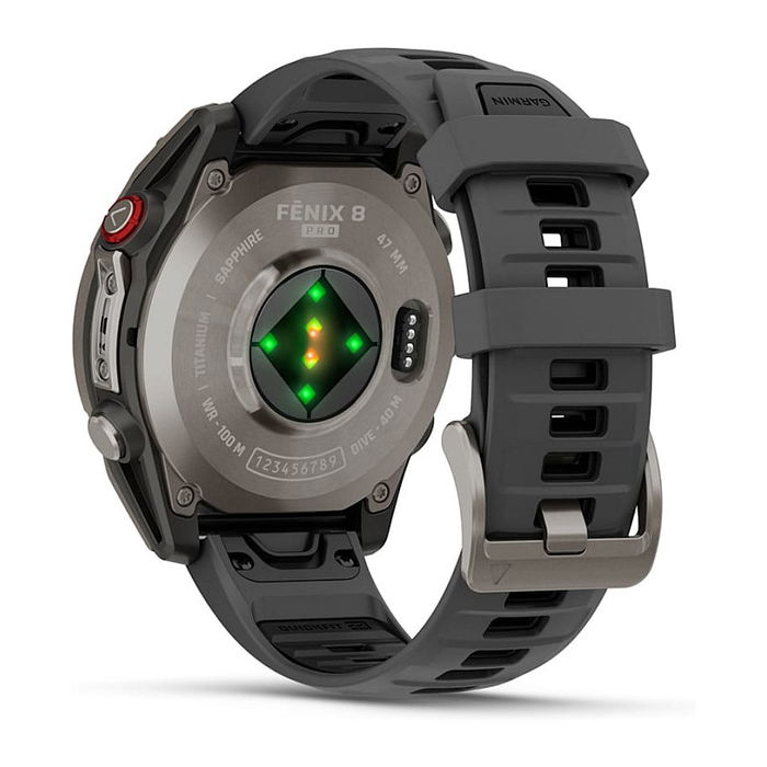 Garmin fēnix 8 Pro Smartwatch GPS Multideporte 47 mm con AMOLED, 32 GB, Brújula, Termómetro, Resistente al Agua 10 ATM - Grafito/Titanio