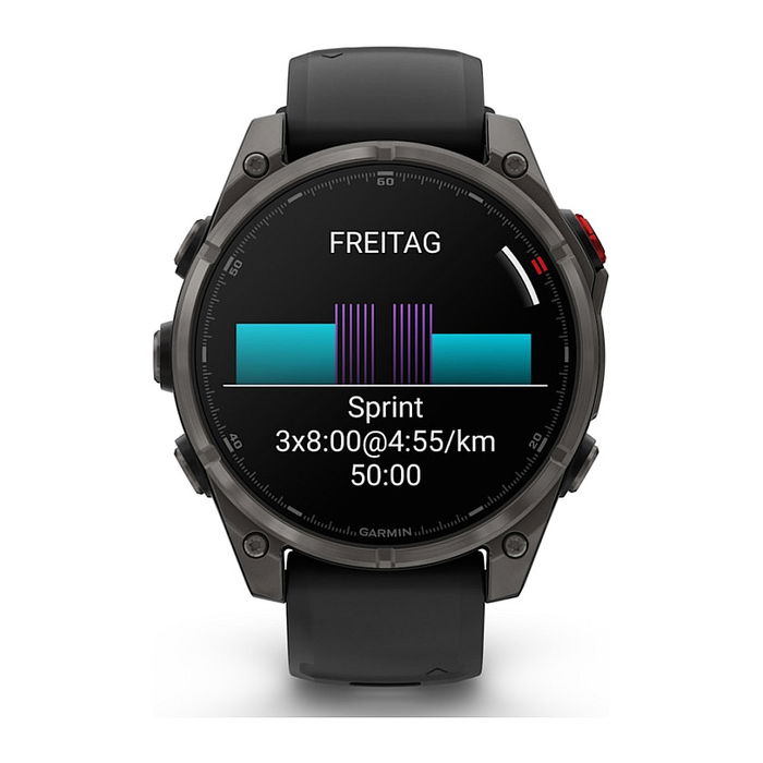 Garmin fēnix 8 Pro Smartwatch GPS Multideporte 47 mm con AMOLED, 32 GB, Brújula, Termómetro, Resistente al Agua 10 ATM - Grafito/Titanio