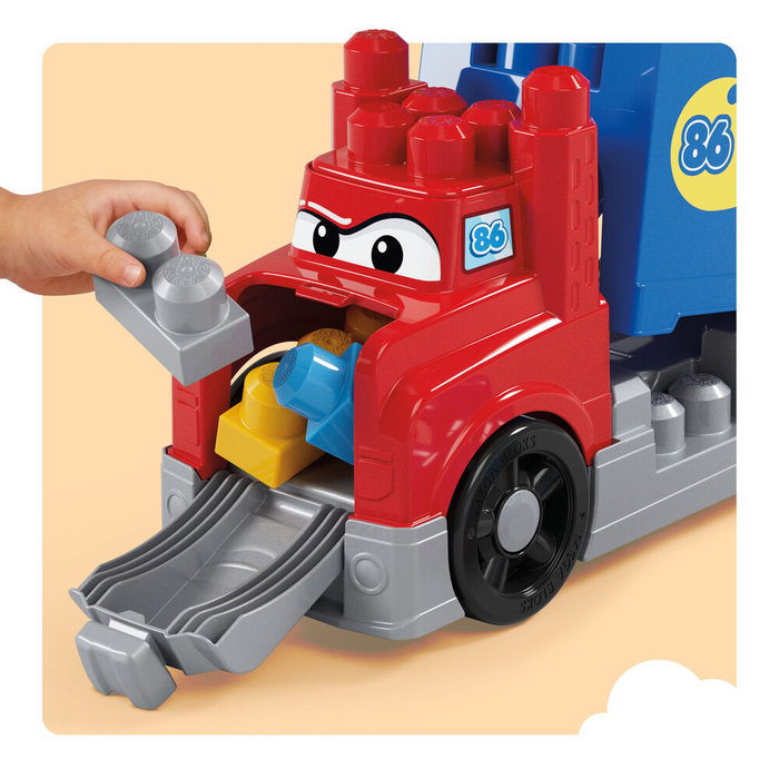 MEGA BLOKS Camión de Carreras y Construcción de 19 piezas