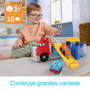 Mega Bloks Camión de Carreras y Construcción para Bebés con 2 Coches, +12 Meses