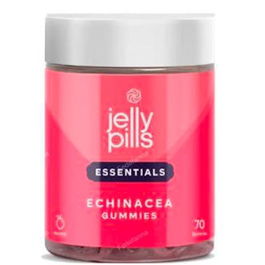 JELLY PILLS Echinacea 70 Gummies con Vitamina C y Zinc, Vegano, Sin Gluten ni Lactosa, Sabor Naranja