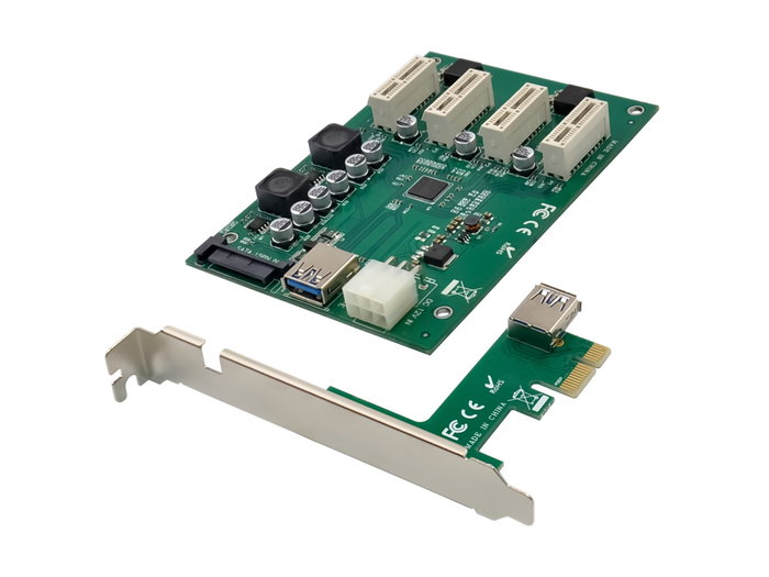 Conceptronic Emrick10G Tarjeta de expansión PCIe x1 a 4x PCIe x1 Verde Conceptronic Emrick10G Tarjeta de expansión PCIe x1 a 4x PCIe x1 Verde