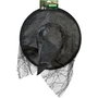 Atosa Sombrero De Bruja Negro Con Velo Y Rosa En Tul