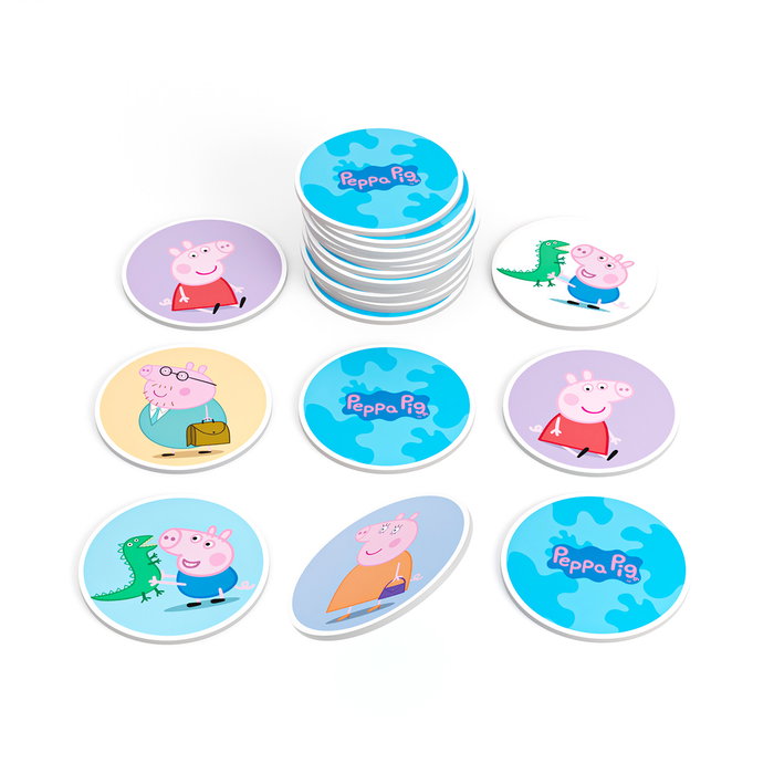 Deqube Peppa Pig Juego de Memoria 36 Piezas con 18 Parejas Personajes y Escenas de la Serie