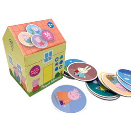 Deqube Peppa Pig Juego de Memoria 36 Piezas con 18 Parejas Personajes y Escenas de la Serie