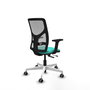 PIQUERAS Y CRESPO Silla de oficina Motilla con mecanismo Sincro/Traslack, Turquesa y Gris