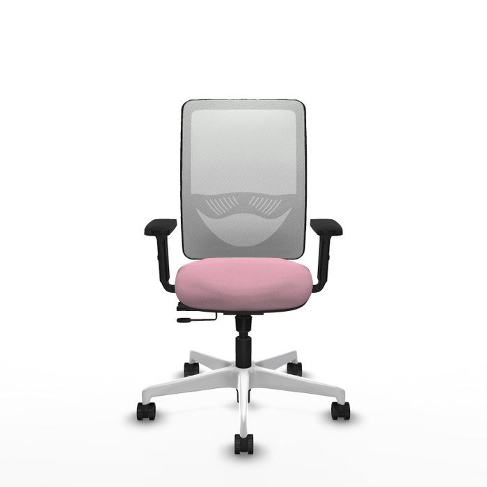 PIQUERAS Y CRESPO Silla de oficina Zulema Rosa y Blanca