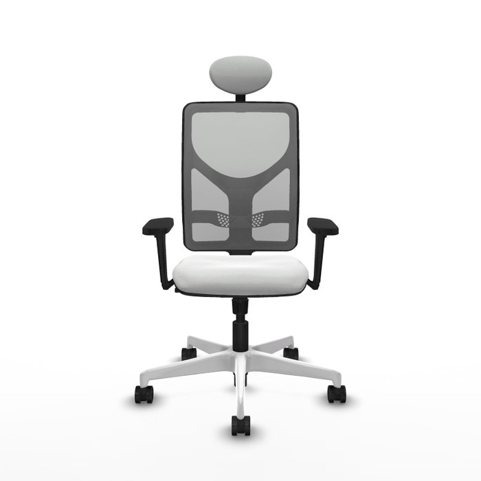 PIQUERAS Y CRESPO Silla de oficina Motilla con mecanismo Sincro, Blanco y Gris PIQUERAS Y CRESPO Silla de oficina Motilla con mecanismo Sincro, Blanco y Gris