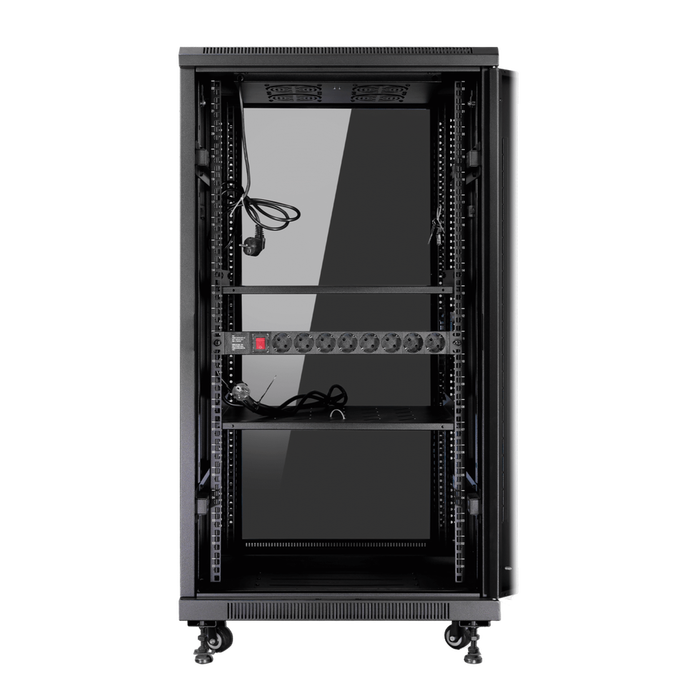 Phasak Armario Rack de Suelo Phasak Pro 27U 600x600 Negro