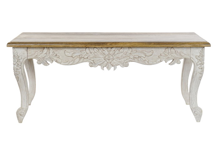 DKD Home Decor Mesa de Centro de Mango Pavo Real