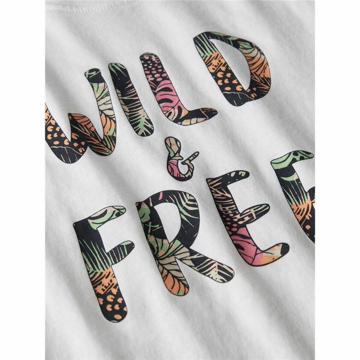 Camiseta de Manga Corta Infantil Name It Nkfvanaya Ss Noos Blanco