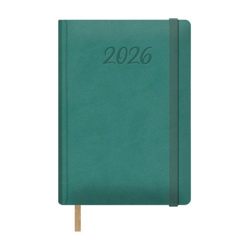 Agenda Anual (2026) Dohe Samba Cosida Tapa Extra Polipiel Con Goma 150X210 D/P Verde