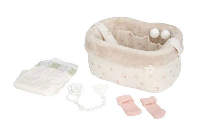 Muñecas Arias Canastilla Elegance Beige C/Accesorios 10x1 Muñecas Arias Canastilla Elegance Beige C/Accesorios 10x1