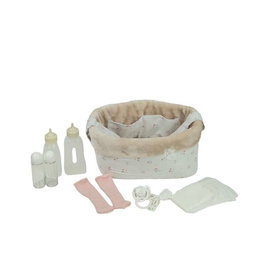 Muñecas Arias Canastilla Elegance Beige C/Accesorios 10x1