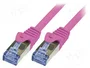LogiLink Patch Cable Cat.6A S/FTP PrimeLine 10m rosa