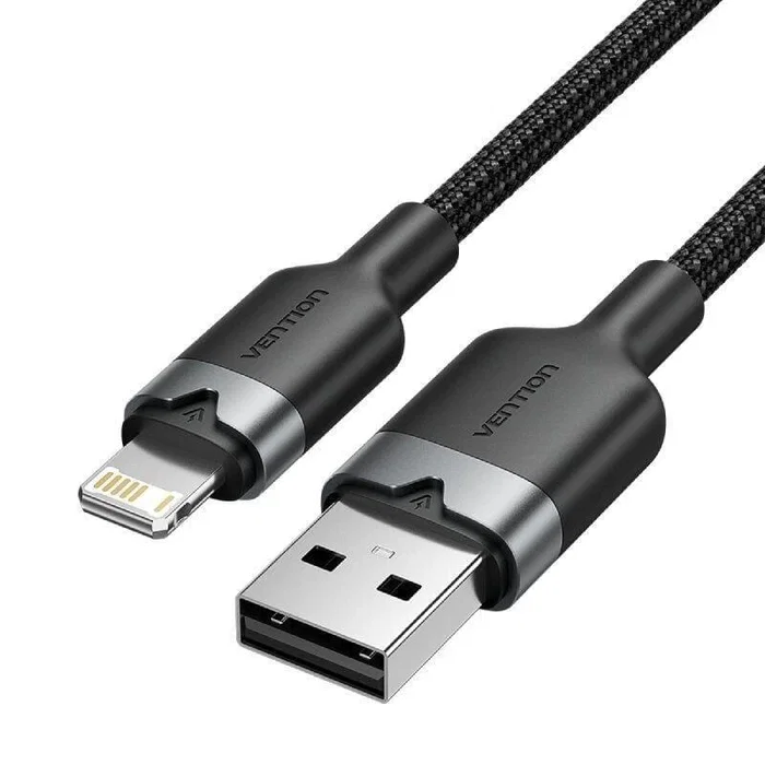 Vention Cable USB a Lightning lanbf 1m, USB-A Macho a Lightning Macho, Velocidad 480 Mbps, Color Negro