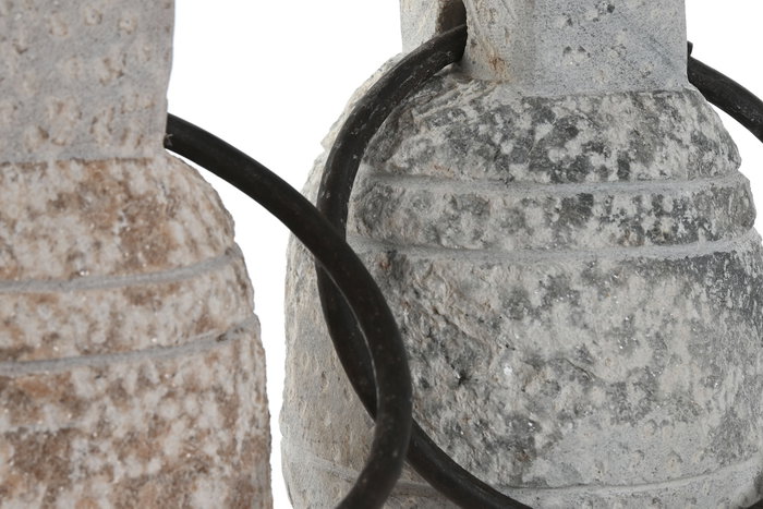 DKD Home Decor Sujetapuertas Item Home en Piedra y Hierro, 15 cm x 26 cm x 15 cm