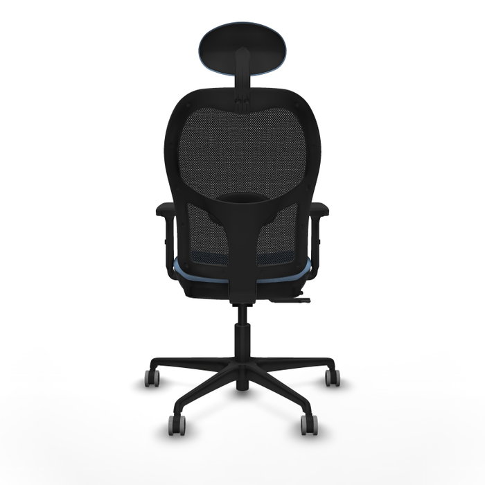 PIQUERAS Y CRESPO Silla de oficina Jorquera con mecanismo Sincro/Traslack, Azul cielo y Negro