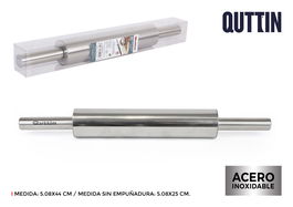 Quttin Rodillo Amasar Inox 5.5 cm x 46 cm (12 Unidades)