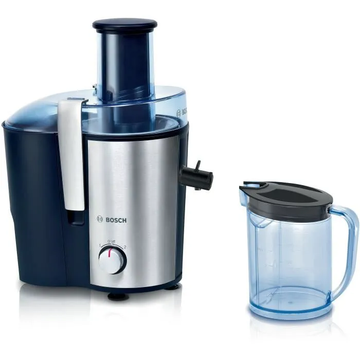Bosch MES3500 Centrífuga de Jugos 700W con Chimenea XL 73mm, 1.25L Jugo, 2 Velocidades, Acero Inoxidable y Antigoteo Bosch MES3500 Centrífuga de Jugos 700W con Chimenea XL 73mm, 1.25L Jugo, 2 Velocidades, Acero Inoxidable y Antigoteo