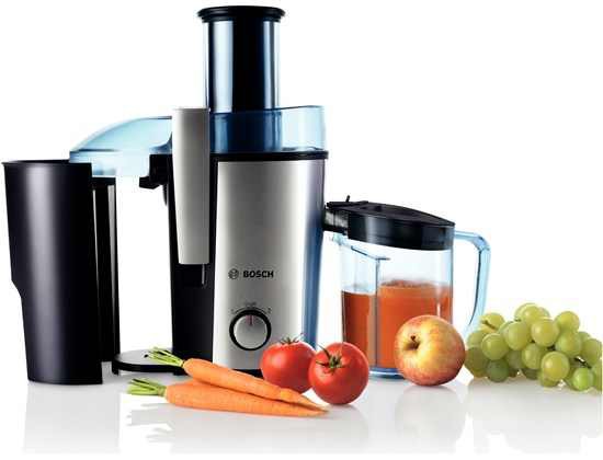 Bosch MES3500 Centrífuga de Jugos 700W con Chimenea XL 73mm, 1.25L Jugo