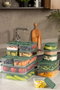 Hermia YBLLA18LI Set de 18 Piezas Cajas de Almacenaje de Plástico Color Verde