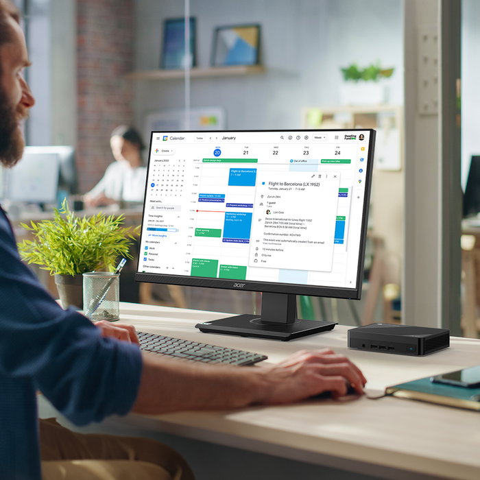 Acer Mini Ordenador Chromebox Mini Enterprise Intel Celeron N4500 8GB RAM 32GB Almacenamiento Flash