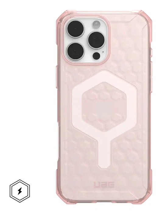 Urban Armor Gear (UAG) Essential Armor funda para Apple iPhone 16 Pro Max - Protección impacto caídas 4.6m - Compatible MagSafe - Color Rosa
