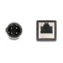 DeLOCK Cable M12 codificado D 4 pin macho a RJ45 hembra 0,5 m Negro