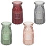 Home Deco Factory Vela Perfumada Jarrón Bougie 15 cm - Aromas Surtidos (Rosa, Verde, Gris, Burdeos) 300 g Cera