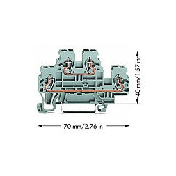 WAGO 870-501 Terminal de 5 mm, 500 V WAGO 870-501 Terminal de 5 mm, 500 V